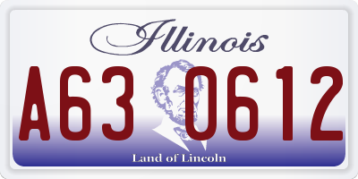 IL license plate A630612