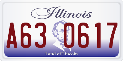 IL license plate A630617