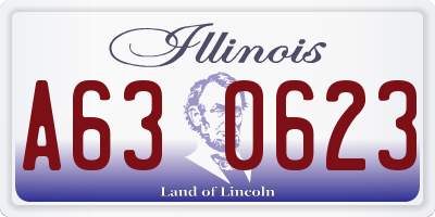 IL license plate A630623