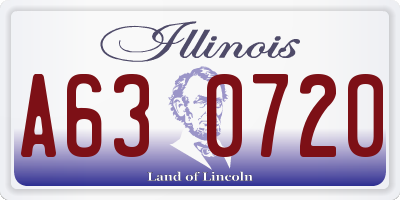 IL license plate A630720