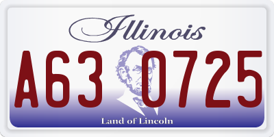 IL license plate A630725