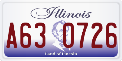 IL license plate A630726