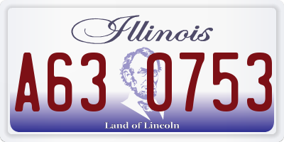 IL license plate A630753