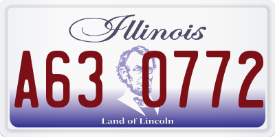 IL license plate A630772