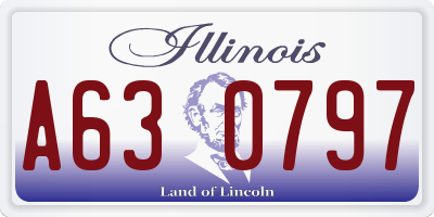 IL license plate A630797