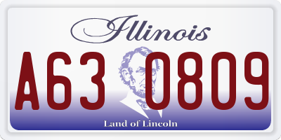 IL license plate A630809