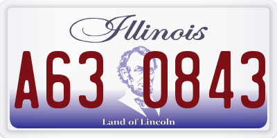 IL license plate A630843