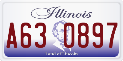 IL license plate A630897