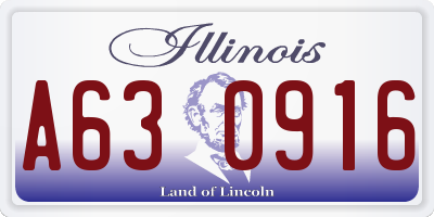 IL license plate A630916