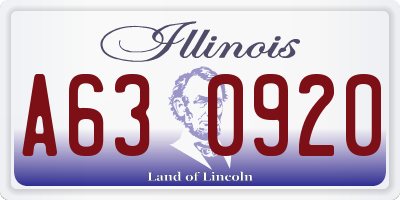 IL license plate A630920