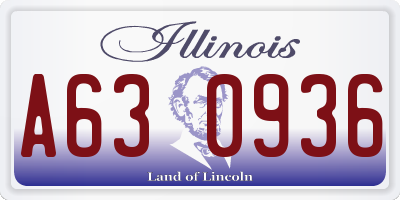 IL license plate A630936