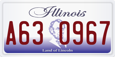 IL license plate A630967