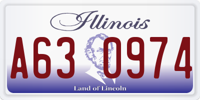 IL license plate A630974