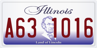 IL license plate A631016