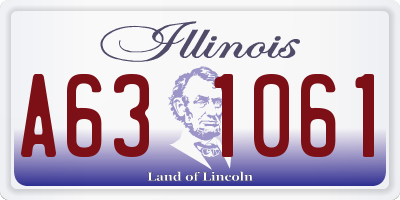 IL license plate A631061
