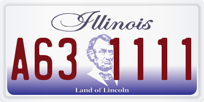 IL license plate A631111