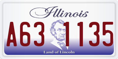IL license plate A631135