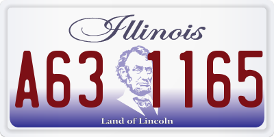IL license plate A631165