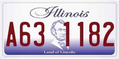 IL license plate A631182