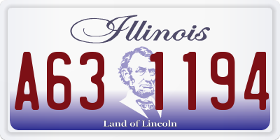 IL license plate A631194