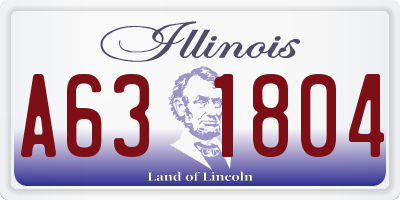 IL license plate A631804