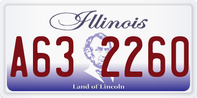IL license plate A632260