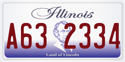 IL license plate A632334