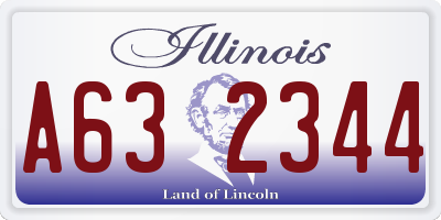 IL license plate A632344