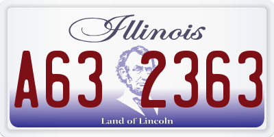 IL license plate A632363