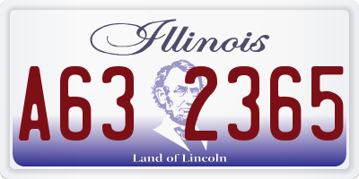 IL license plate A632365