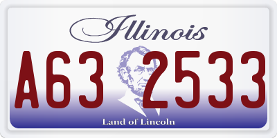 IL license plate A632533