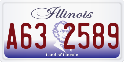 IL license plate A632589