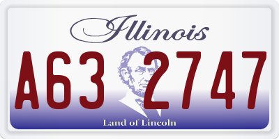 IL license plate A632747