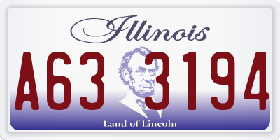 IL license plate A633194