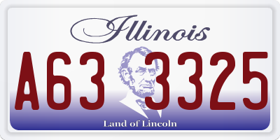 IL license plate A633325