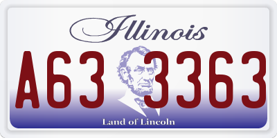 IL license plate A633363