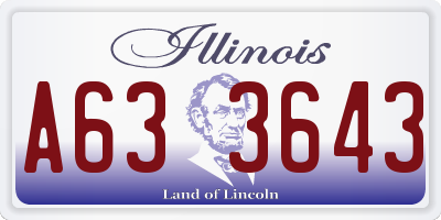 IL license plate A633643