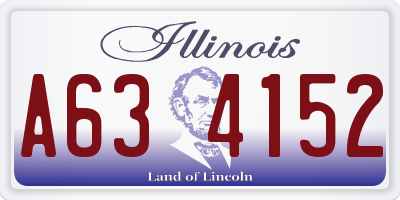 IL license plate A634152