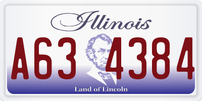 IL license plate A634384