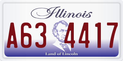 IL license plate A634417