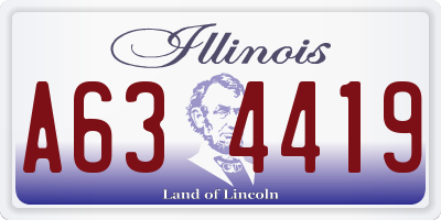 IL license plate A634419