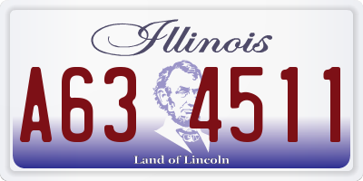 IL license plate A634511