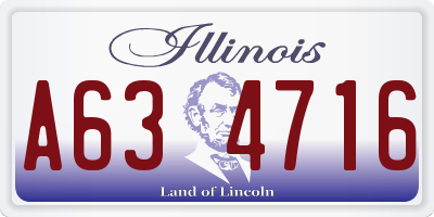 IL license plate A634716
