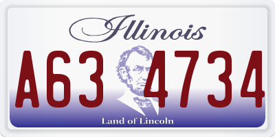IL license plate A634734