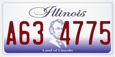 IL license plate A634775