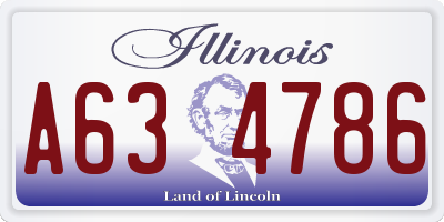 IL license plate A634786