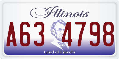 IL license plate A634798
