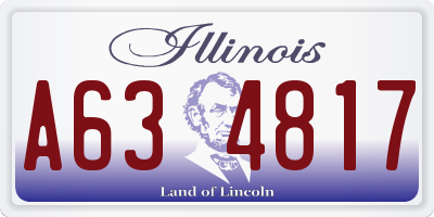 IL license plate A634817