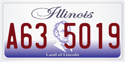 IL license plate A635019