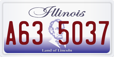 IL license plate A635037